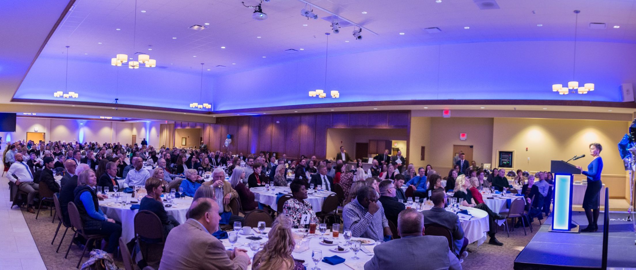 Katie Heiden-Rootes, recipient of the ARCHway Health Award, speaks at the event